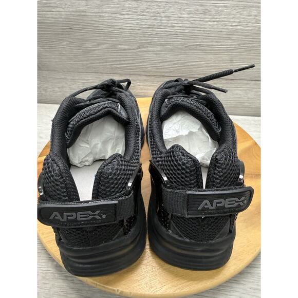 APEX X520 Black Comfort Work Casual Shoes Size 8 WIDE main image 4